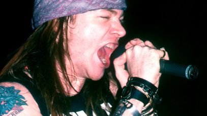 Guns N' Roses singer Axl Rose performing