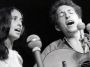 Joan Baez and Bob Dylan performing