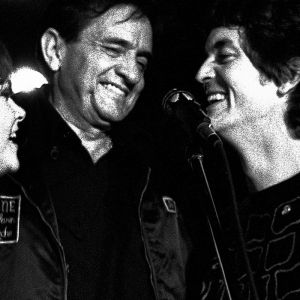 Rosanne Cash, Johnny Cash, and Rodney Crowell performing