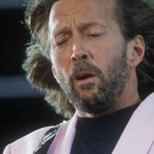 Eric Clapton performing in 1990