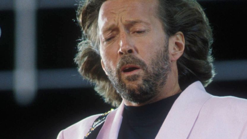 Eric Clapton performing in 1990