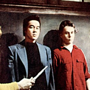 A still from Blackboard Jungle, which helped Bill Haley land a No. 1 hit