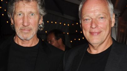 Roger Waters and David Gilmour standing side by side