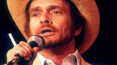 Merle Haggard performing