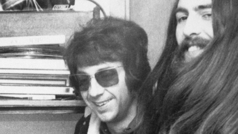Phil Spector and George Harrison in the studio