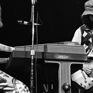 John Paul Jones and Jimmy Page of Led Zeppelin performing in 1970