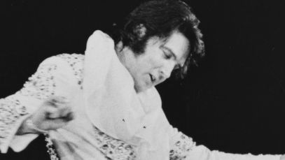Elvis Presley performing in 1974