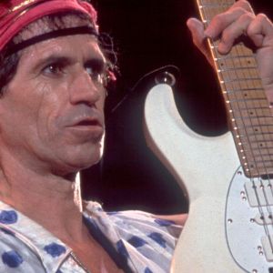 Keith Richards playing guitar