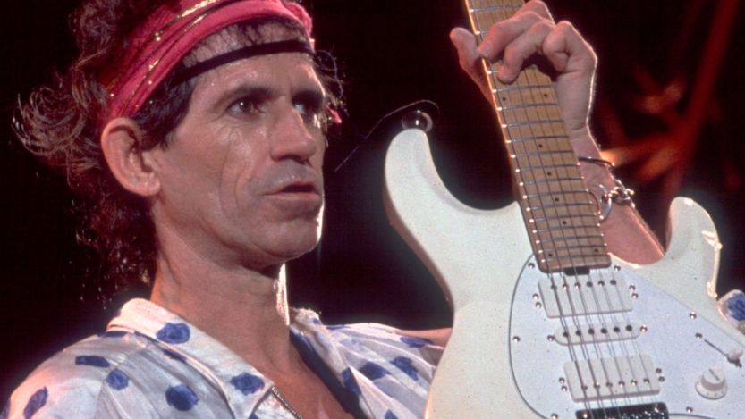 Keith Richards playing guitar