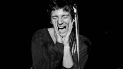 Bruce Springsteen performing in 1977