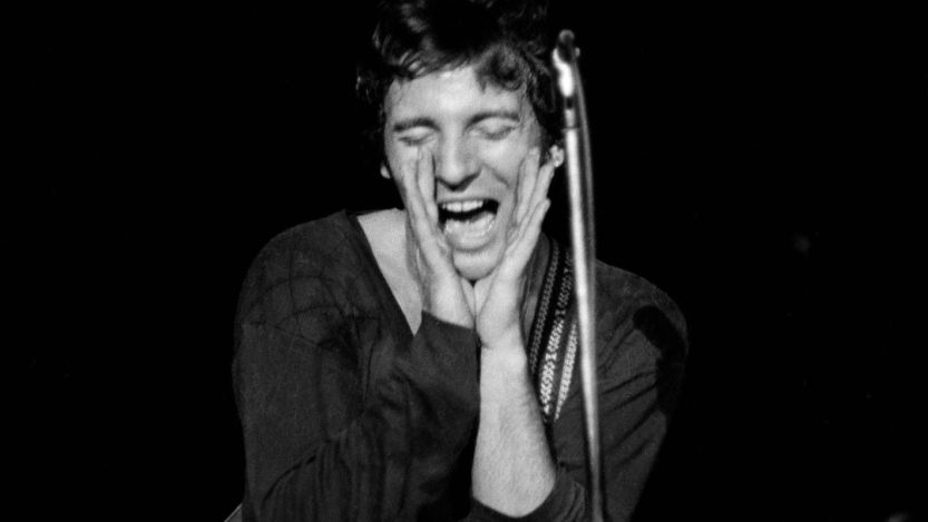 Bruce Springsteen performing in 1977