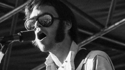 Neil Young performing in 1974