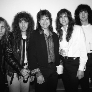 CHANHASSEN, MN - MAY 31: Rock band Alias poses for a portrait at Paisley Park Studios in Chanhassen, Minnesota on May 31, 1990. (Photo by Jim Steinfeldt/Michael Ochs Archives/Getty Images)