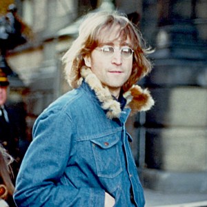 NEW YORK - 1977: Former Beatle John Lennon poses for a photo with his wife Yoko Ono and son Sean Lennon in 1977 in New York City, New York. (Photo by Vinnie Zuffante/Getty Images)
