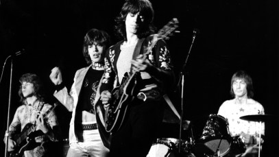 The Rolling Stones on 14 September 1970 on stage in Hamburg (Germany). L-r: Mick Taylor, Mick Jagger, Keith Richards and Charlie Watts. | usage worldwide (Photo by Bernd Beutner/picture alliance via Getty Images)