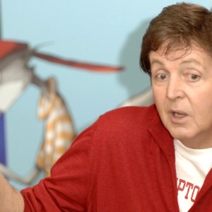 Paul McCartney during Paul McCartney Reads His Children's Book "High in the Clouds" at Waterstone's in London - December 14, 2005 at Waterstone's in London, Great Britain. (Photo by J.Tregidgo/WireImage)