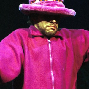 Jay Kay of Jamiroquai performing on stage at The Forum, Kentish Town, London, 11 November 1996. (Photo by Ian Dickson/Redferns)