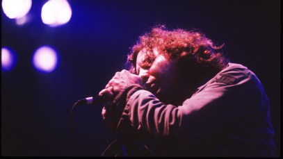 Pearl Jam, Eddie Vedder, Ahoy, Rotterdam, Holland, 16/07/1993. (Photo by Gie Knaeps/Getty Images)