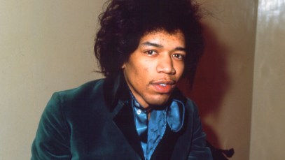 Rock guitarist Jimi Hendrix poses for a portrait in 1966 in London, England. (Photo by Cyrus Andrews/Michael Ochs Archives/Getty Images)