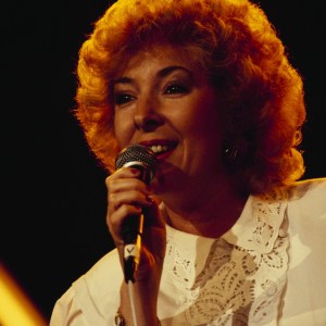 LONDON, UNITED KINGDOM - APRIL 01: Barbara Fairchild performs on stage at the Country Music Festival held at Wembley Arena, London in April 1986. (Photo by David Redfern/Redferns)