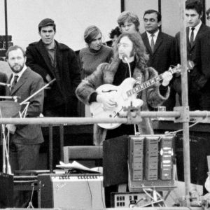 The Beatles on rooftop