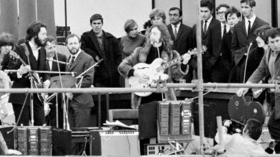The Beatles on rooftop