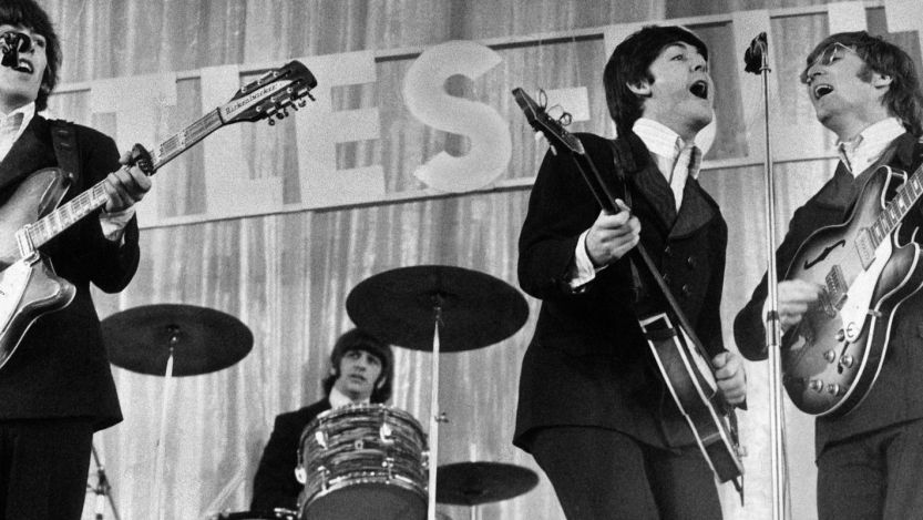 The Beatles playing in Hamburg
