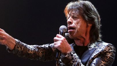 Mick Jagger performing