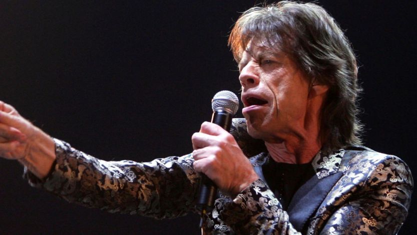 Mick Jagger performing