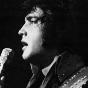 Elvis Presley performing in 1976