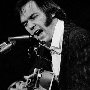 Neil Young performing
