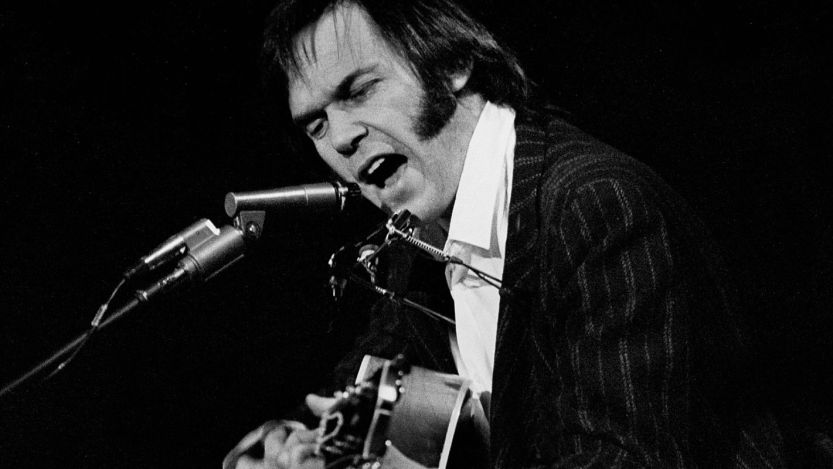 Neil Young performing