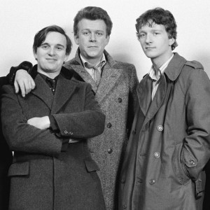 English rock band Squeeze in London, 1981. From left to right, they are John Bentley, Chris Difford, Gilson Lavis, Glenn Tilbrook and Paul Carrack. (Photo by Estate Of Keith Morris/Redferns/Getty Images)