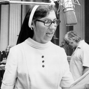 Singing Nun - Sister Janet Mead during recording rehearsal at Festival Records, Pyrmont. April 2, 1974. (Photo by Kenneth Stevens/Fairfax Media via Getty Images).