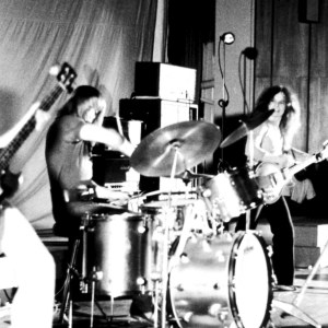 Free perform on stage at Imperial College, London on 23rd October 1970, L-R Andy Fraser, Simon Kirke, Paul Kossoff, Paul Rodgers. (Photo by Michael Putland/Getty Images)