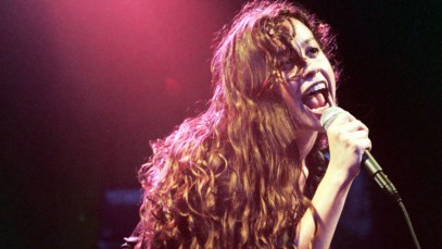 Alanis Morissette during Alanis Morissette in 1995 Concert at John Hanson Ford Theater in Hollywood, California, United States. (Photo by Jeff Kravitz/FilmMagic, Inc)