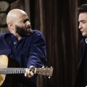THE JOHNNY CASH SHOW - Airdate: April 1, 1970. (Photo by ABC Photo Archives/Disney General Entertainment Content via Getty Images)SHEL SILVERSTEIN;JOHNNY CASH