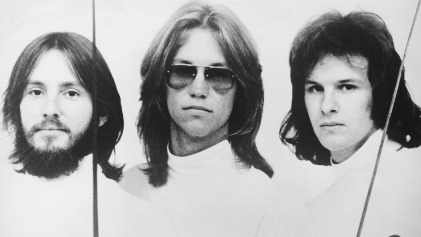 American folk rock band America, circa 1975. Left to right: Dewey Bunnell, Gerry Beckley and Dan Peek (1950 - 2011). (Photo by Archive Photos/Getty Images)