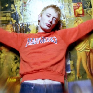 NEW YORK, NY - MARCH, 1993: Lead singer Thom Yorke of the British alternative rock band Radiohead poses for a portrait circa March, 1993 in New York, New York. (EDITOR'S NOTE: THIS IMAGE WAS CREATED USING A FILTER) (Photo by Bob Berg/Getty Images)