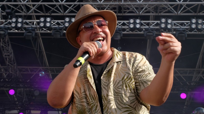 VIENNA, AUSTRIA - MAY 25: Lou Bega performs on stage during the It's My Life Open Air Festival at Donauinsel on May 25, 2024 in Vienna, Austria. (Photo by Manfred Schmid/Getty Images)