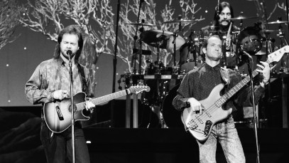 THE TONIGHT SHOW STARRING JOHNNY CARSON -- Pictured: Country music group Restless Heart perform on December 14, 1989 -- (Photo by: Gary Null/NBC via Getty Images)