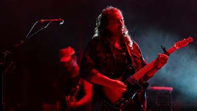 ADELAIDE, AUSTRALIA - OCTOBER 25: Adam Granduciel from the band The War on Drugs performs on day 1 of Harvest Rock 2025 on October 25, 2025 in Adelaide, Australia. (Photo by Marc Grimwade/WireImage)
