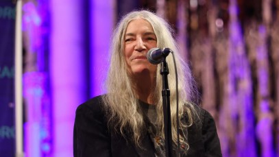 NEW YORK, NEW YORK - MARCH 23: Patti Smith performs during the Democracy Now! 30th Anniversary Event at Riverside Church on March 23, 2026 in New York City. (Photo by Rob Kim/Getty Images)