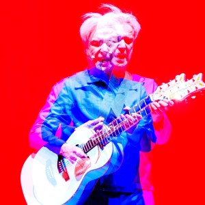 INDIO, CALIFORNIA - APRIL 18: (FOR EDITORIAL USE ONLY) (NOT TO BE LICENSED FOR ANY STANDALONE OR SPECIAL INTEREST BOOK PUBLISHING USE CONCERNING THE COACHELLA MUSIC FESTIVAL AND/OR STAGECOACH MUSIC FESTIVAL) (EDITORS NOTE: This image was shot using double exposure.) David Byrne performs at the Outdoor Theatre during the 2026 Coachella Valley Music and Arts Festival at Empire Polo Club on April 18, 2026 in Indio, California. (Photo by Brianna Bryson/Getty Images)