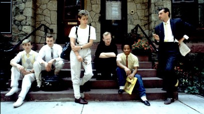 Portrait of the English pop music group Haircut 100 in Chicago, Illinois, July 15, 1982. (Photo by Paul Natkin/Getty Images)