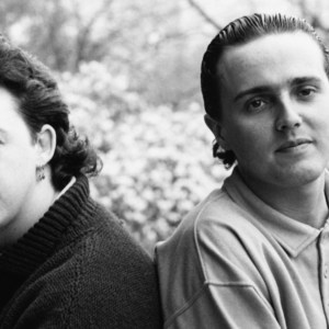 Portrait of the band 'Tears for Fears'; Curt Smith (right) and Roland Orzabal, at the Montreux Pop Festival, May 15th 1985. (Photo by Dave Hogan/Getty Images)