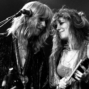 Atlanta - June 1: Fleetwood Mac, Rock and Roll Hall of Fame (Class of 1998) Christine McVie and Stevie Nicks perform at The Omni Coliseum in Atlanta Georgia June 1, 1977 (Photo By Rick Diamond/Getty Images)