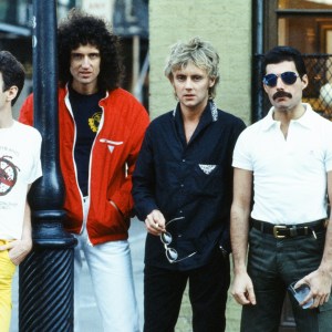 Queen, the rock band Freddie Mercury, Brian May, Roger Taylor and John Deacon seen here in New Orleans, USA. They are rehearsing for their forthcoming tour of South America. 21st September 1981,. (Photo by Kent Gavin/Mirrorpix/Getty Images)