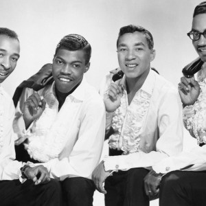 Motown R&B group Smokey Robinson and The Miracles pose for a portrait circa 1964 in New York City, New York. (Photo by James Kriegsmann/Michael Ochs Archives/Getty Images)