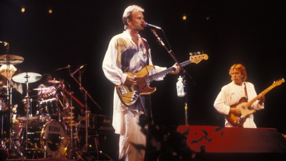 (MANDATORY CREDIT Ebet Roberts/Getty Images) UNITED STATES - JUNE 11: Photo of Andy SUMMERS and POLICE and STING and Stewart COPELAND; The Police on the Amnesty International Tour in Atlanta,GA. L-R Stewart Copeland, Sting, Andy Summers (Photo by Ebet Roberts/Redferns)